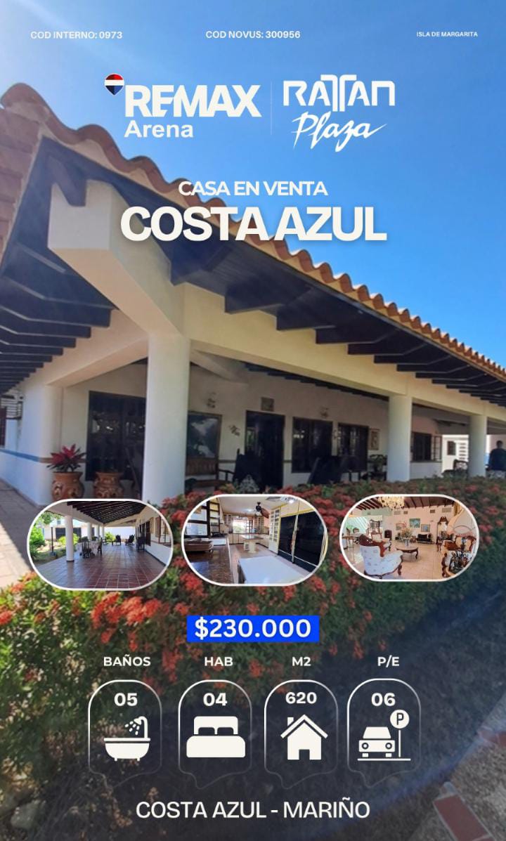 CASA EN VENTA COSTA AZUL