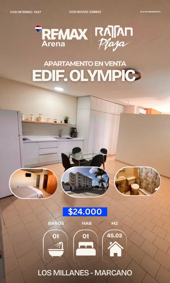 APARTAMENTO EN VENTA EDIFICIO OLYMPIC